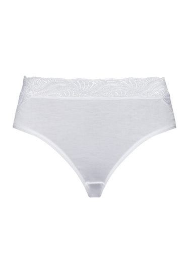 71835 Cotton Delight Hi Cut Brief - 101 White